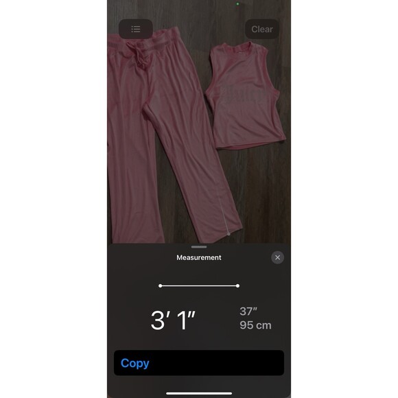 Juicy Couture Sleepwear Pink Tank Top 2 Piece Pajama Set Size L Exc Condition - Picture 14 of 16